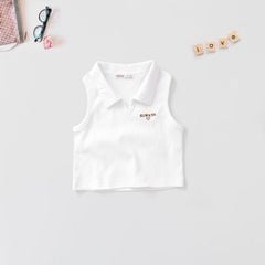 Áo Thun Gân Sát Nách Croptop Bé Gái Thêu Chữ Always