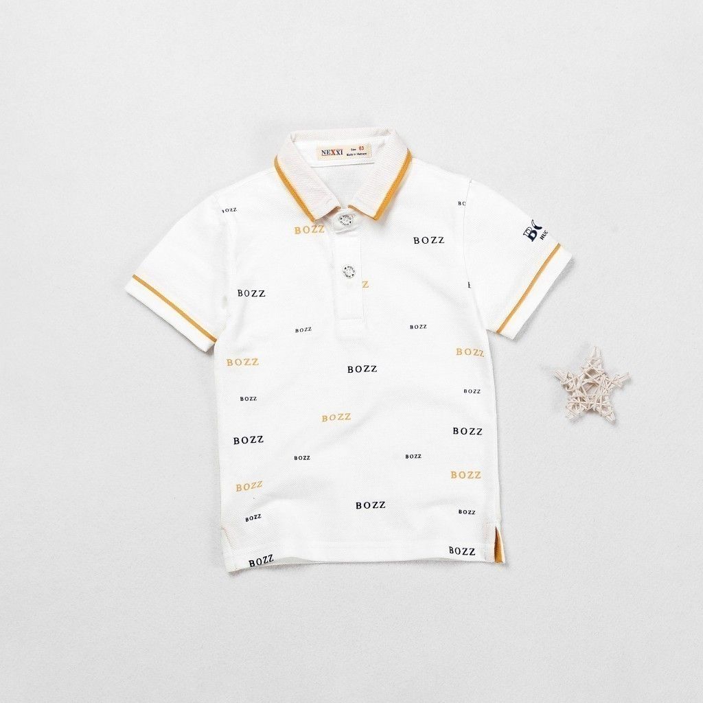Áo Thun Polo Bé Trai In Hoạ Tiết Bozz