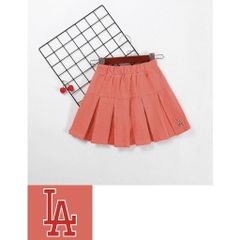 Chân Váy Thun Bé Gái Xếp Ly In La