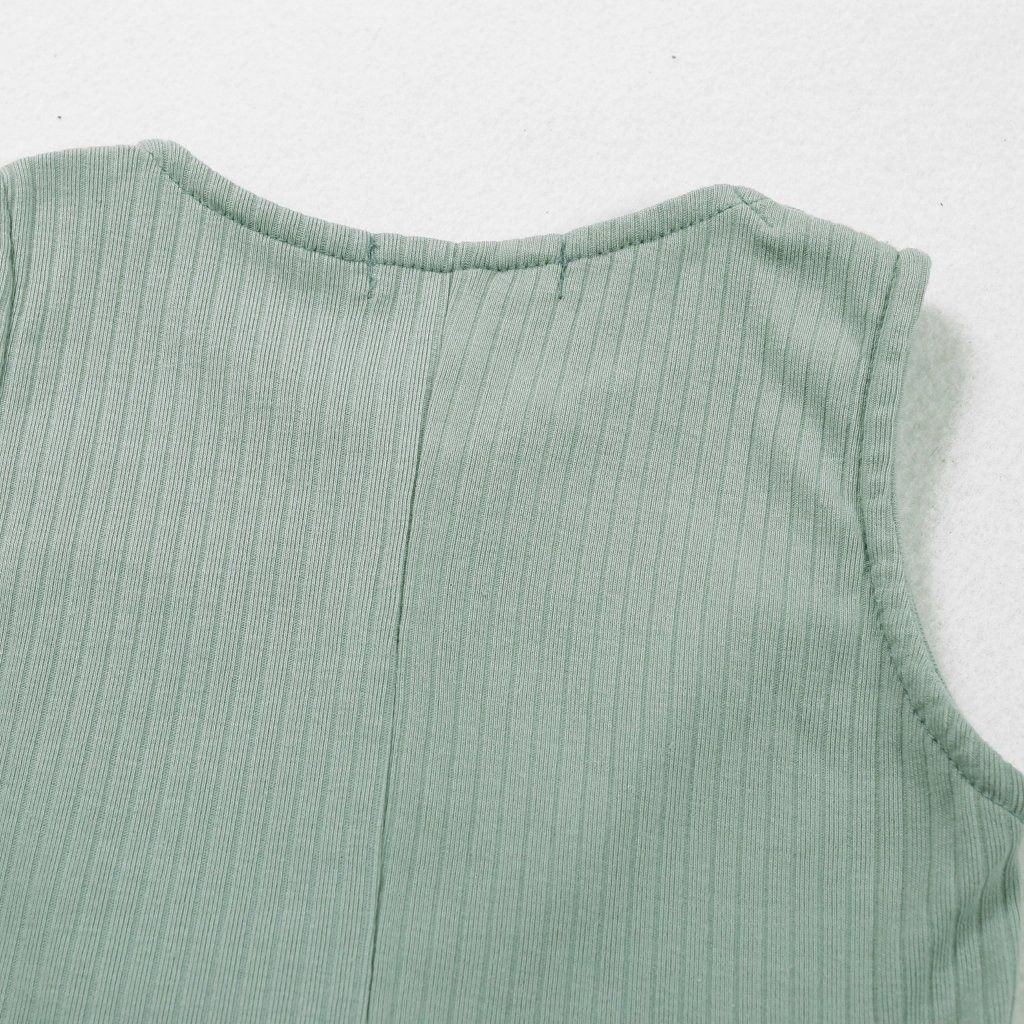 Áo Len Gân Sát Nách Croptop Bé Gái