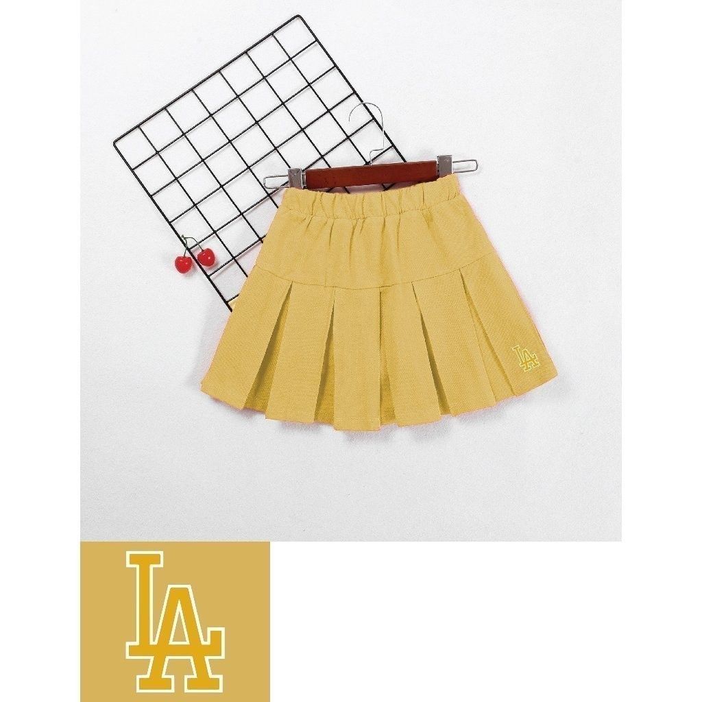 Chân Váy Thun Bé Gái Xếp Ly In La