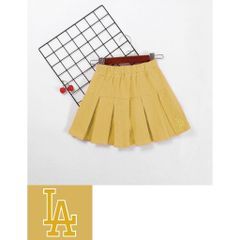 Chân Váy Thun Bé Gái Xếp Ly In La