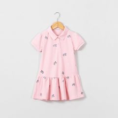 Đầm Thun Polo Tùng Xòe Bé Gái Pony