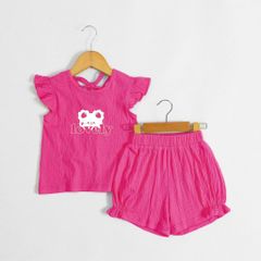 Bộ Thun Cotton Dập In Hình Siêu Cute Cho Bé GáI Nexxi