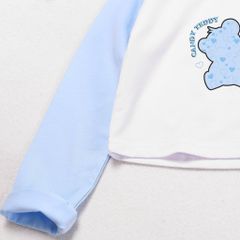 Áo Thun Dài Tay Bé Gái Phối Màu In Hình Gấu