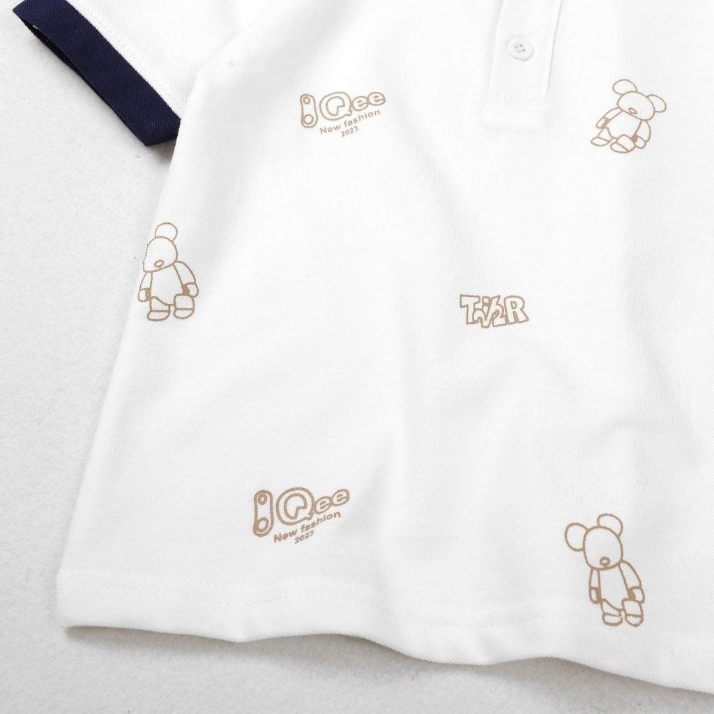 Áo Thun Polo Bé Trai In Họa Tiết Qee