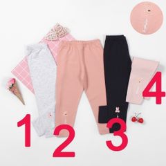 Quần Legging Dài Bé Gái Thêu Nơ Roce Bean