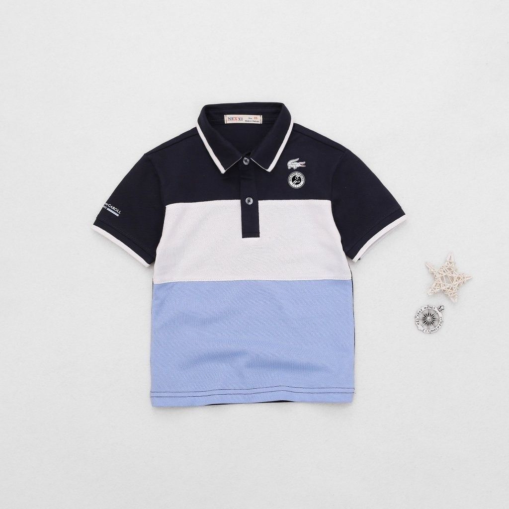 Áo Thun Polo Bé Trai Phối Màu Logo Cá Sấu