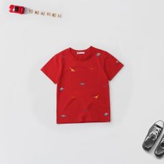 Áo Thun Cổ Tròn Bé Trai Hoạ Tiết Khủng Long