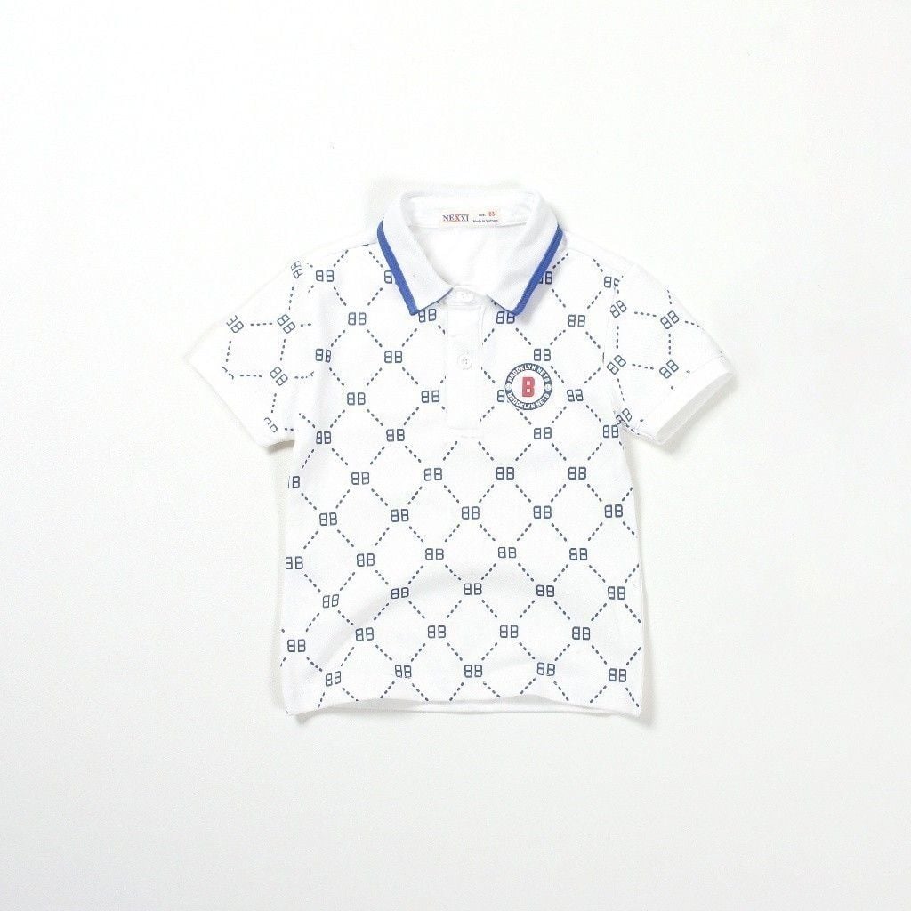 Áo Thun Cổ Bẻ In Hoạ Tiết Bb Bé Trai