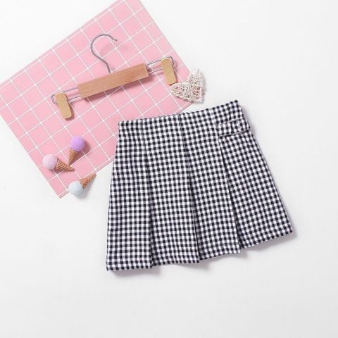 Chân Váy Caro Xếp Ly Xinh Xắn Cho Bé Gái