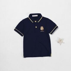 Áo Thun Polo Bé Trai In Họa Tiết Mèo Béo