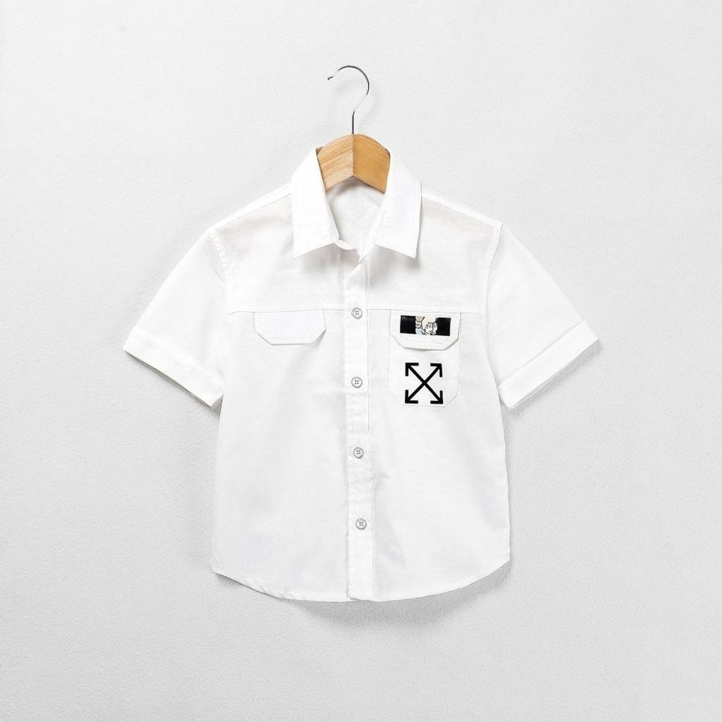 Áo Sơ Mi Ngắn Tay Bé Trai In Họa Tiết Mũi Tên Nexxi