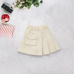 Chân Váy Nhung Xếp Ly Túi 1 Bên Cho Bé Gái