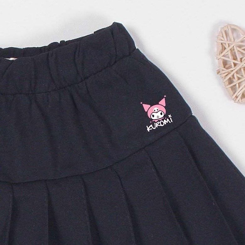 Chân Váy Thun Xếp Ly Bé Gái Kuromi