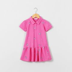 Đầm Thun Polo Tùng Xòe Bé Gái Pony