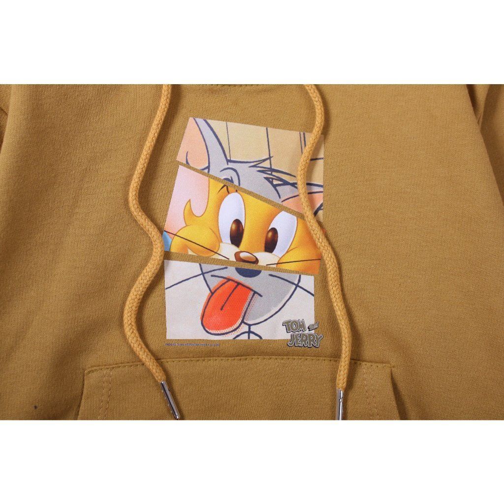 Áo Hoodie  Da Cá  Bé Gái Có Nón In Tom & Jerry Năng Động Nexxi