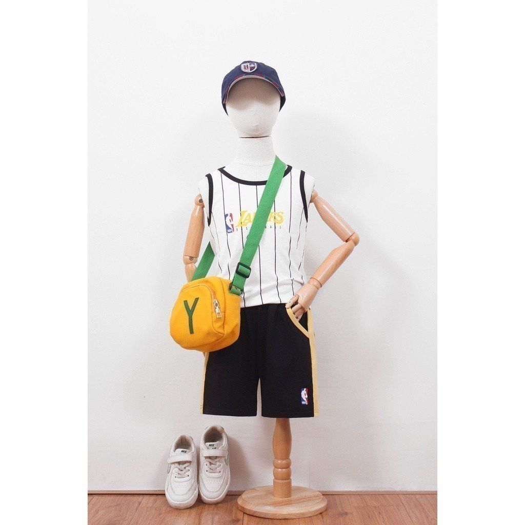 Bộ Thun Đùi Áo Sát Nách Sọc Lakers Bé Trai