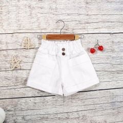 Quần Đùi Jean Mộc 2 Túi Bé Gái