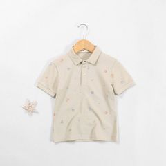 Áo Thun Polo Bé Trai In Hoạ Tiết Bóng