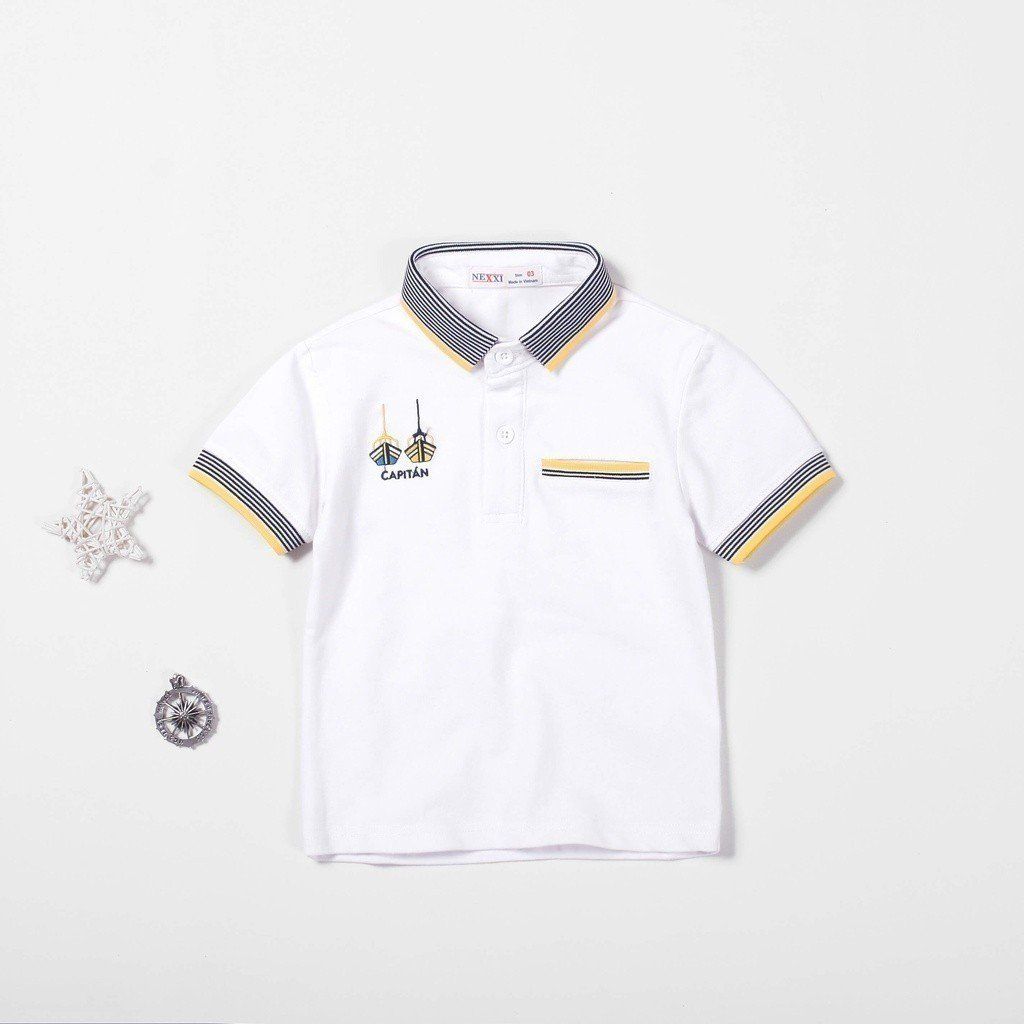 Áo Thun Cổ Bẻ Bo Dệt Capitan Bé Trai