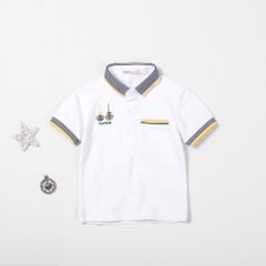 Áo Thun Cổ Bẻ Bo Dệt Capitan Bé Trai