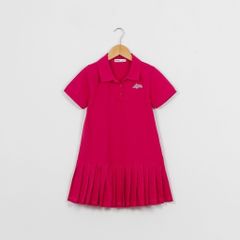 Đầm Thun Polo Bé Gái Xếp Ly Authentic