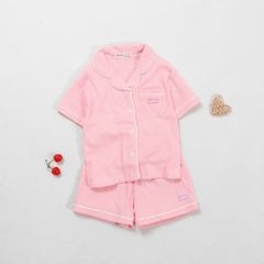 Bộ Pyjama Ngắn Tay Bé Gái In Chữ Love Trên Túi