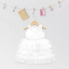 Đầm Thiên Nga Xếp Tầng Phối Voan Cho Bé Gái