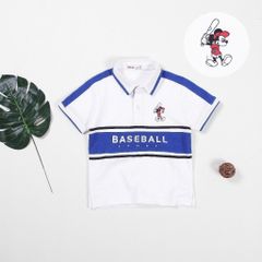 Áo Thun Cổ Bẻ Baseball Mickey Bé Trai