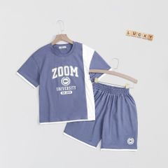 Bộ Thun Lửng Form Rộng Bé Trai In Chữ Zoom Nexxi