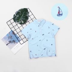 Áo Thun Polo Bé Trai In Hoạ Tiết Biển Nexxi