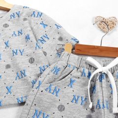 Bộ Thun Lửng Bé Gái In Họa Tiết NY