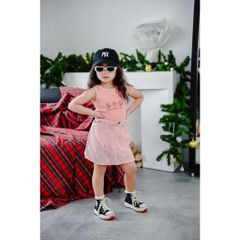 Chân Váy Chữ A Chất Liệu Nhung Lưng Nhún Cho Bé Gái
