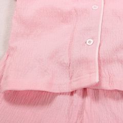 Bộ Pyjama Ngắn Tay Bé Gái In Chữ Love Trên Túi