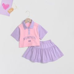 Set Váy Thể Thao Phối Màu In MEMPHIS Bé Gái Nexxi