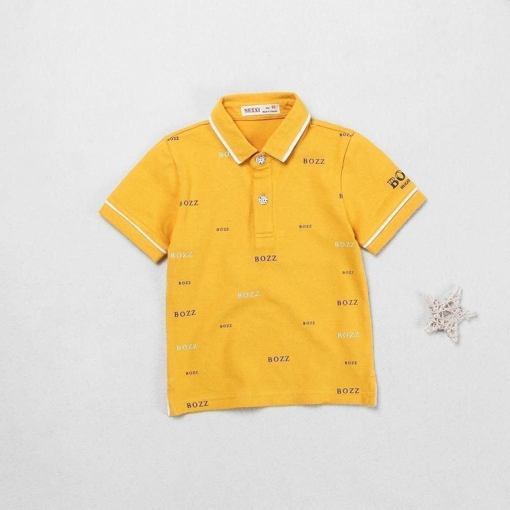 Áo Thun Polo Bé Trai In Hoạ Tiết Bozz