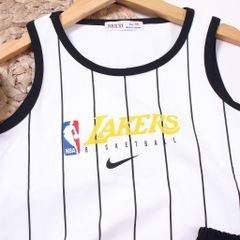Bộ Thun Đùi Áo Sát Nách Sọc Lakers Bé Trai