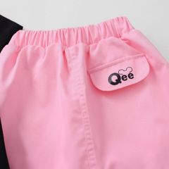 Set Váy Kaki Và Áo Thun In Hình Gấu QEE Bé Gái