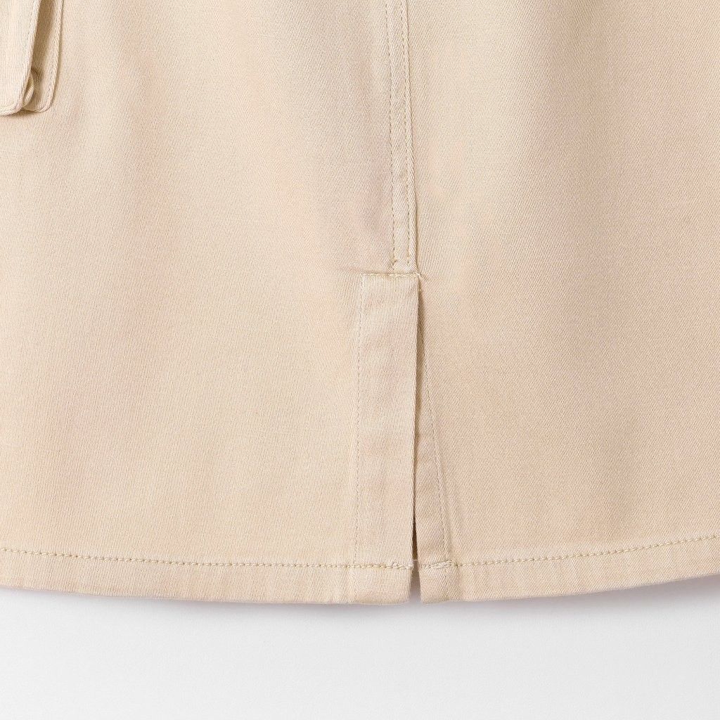 Chân Váy Midi Chất Liệu Kaki Túi Hộp 2 Túi Giả