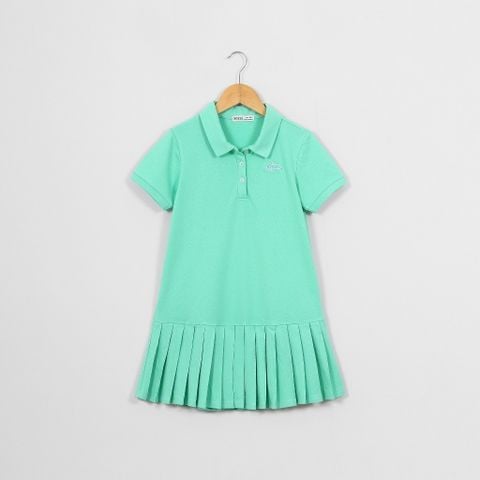 Đầm Thun Polo Bé Gái Xếp Ly Authentic