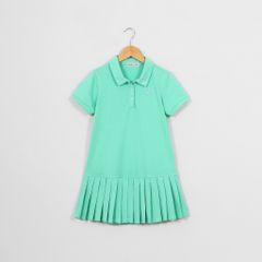 Đầm Thun Polo Bé Gái Xếp Ly Authentic