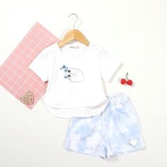 Bộ Thun Đùi In Mèo Điệu Bé Gái