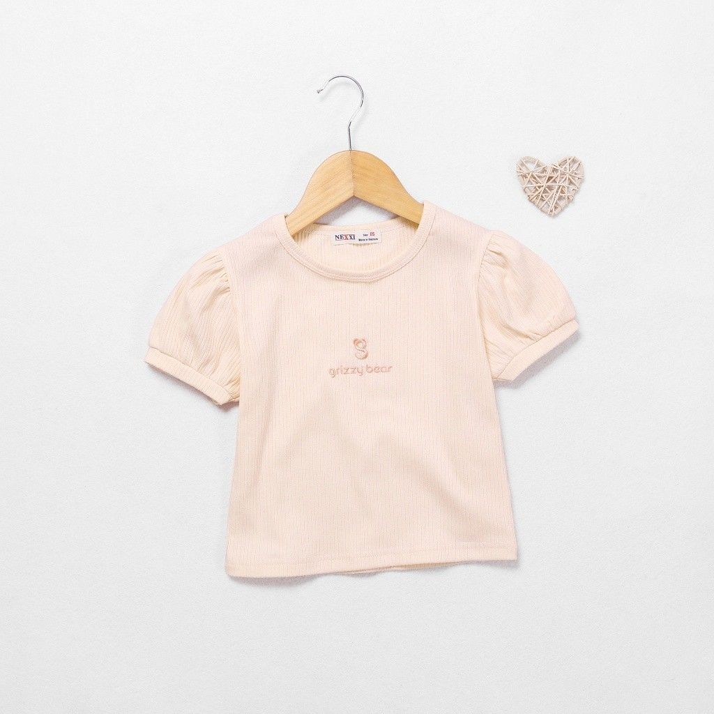 Áo Thun Gân Croptop GRIZZY Bé Gái