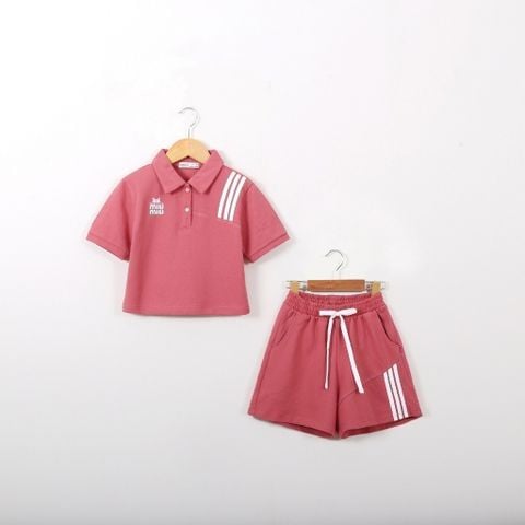 Set Quần Đùi Kèm Áo Thun Miu Miu Bé Gái Form Rộng