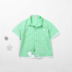 Áo Sơ Mi Ngắn Tay Hoạ Tiết Mỏ Neo Bé Trai