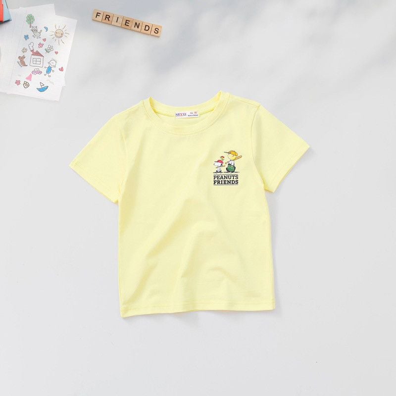 Áo Thun Cổ Tròn Bé Trai In Hình Peanuts