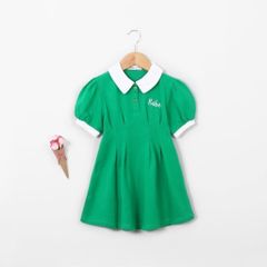 Đầm Polo Xòe Bé Gái In Chữ Babe