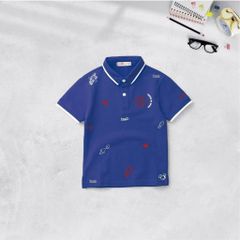 Áo Thun Polo Viền Màu Hoạ Tiết Toyer Cho Bé Trai