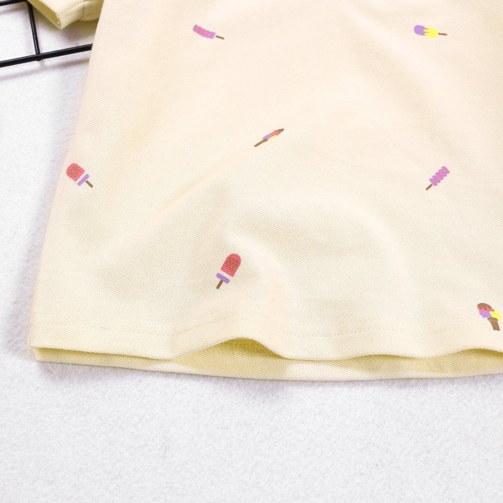 Áo Thun Polo Bé Gái Hoạ Tiết Icecream